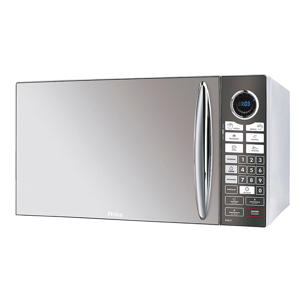 Microondas Philco PME31 30 litros Inox Espelhado lojasbecker
