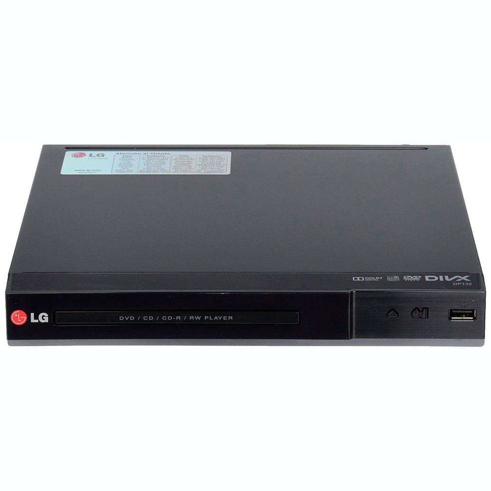 DVD Player LG DP132 com USB Controle Inicialização Rápida Preto