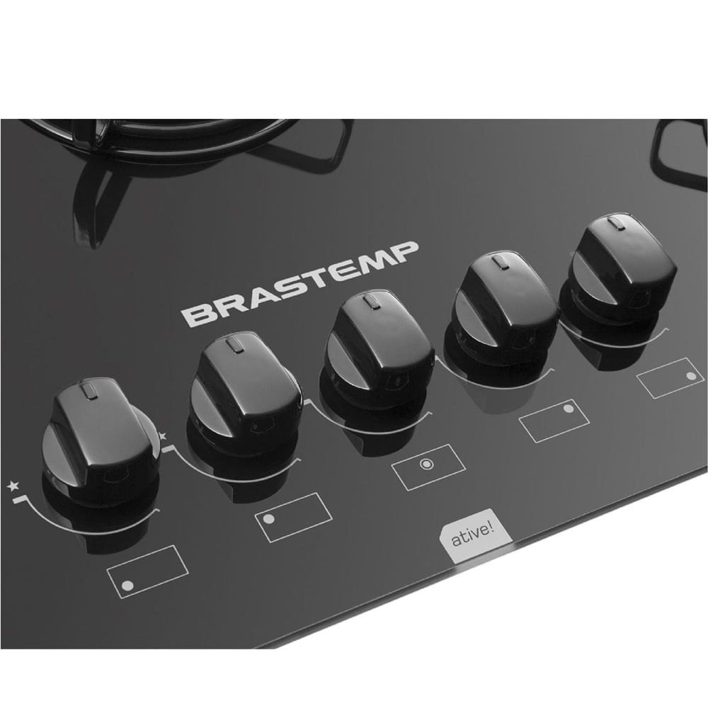 Cooktop Brastemp BDD75AEUNA 5 Bocas com Mesa de Vidro e Acendimento