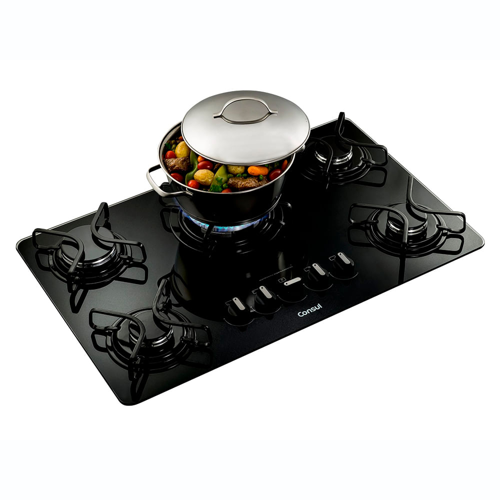 Cooktop Consul CDD75AE 5 Bocas Quadrichama Acendimento Automático