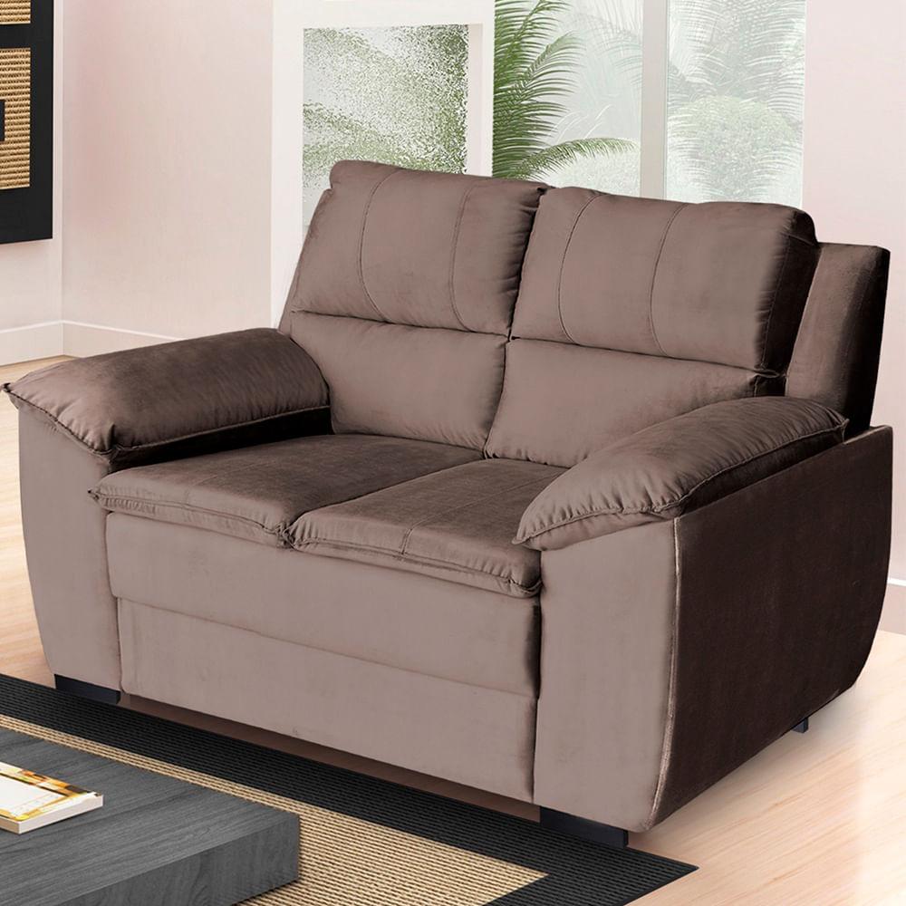 Estofados Umaflex Village 3 e 2 lugares Cappuccino lojasbecker