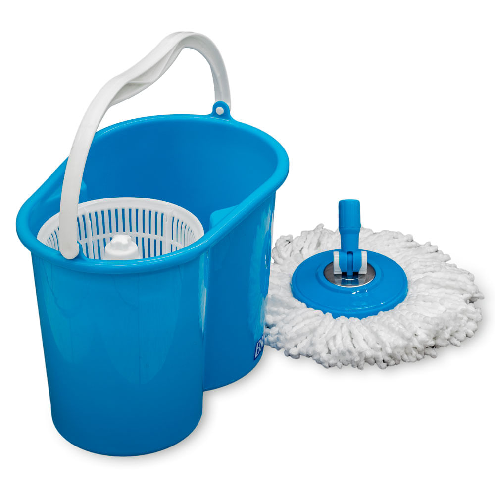 Kit para Limpeza Big Mop BKR 10 Litros - Azul - lojasbecker