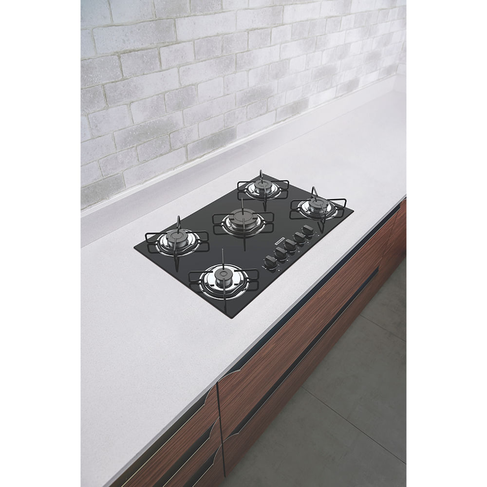 Cooktop Tramontina Brasil 5GG70 5 bocas Gás com acendimento automático