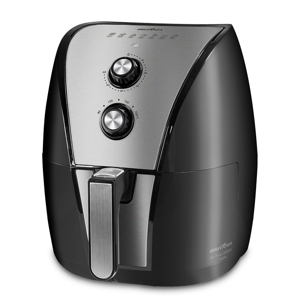 Fritadeira Air Fryer Britânia BFR40PI 5 Litros 1500W - Preta - Lojasbecker