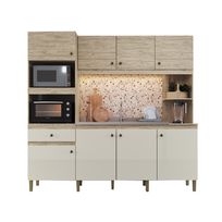 Conjunto Cozinha Modulada Completa THB Lovely 8 Peças - Noce/Bianco -  lojasbecker