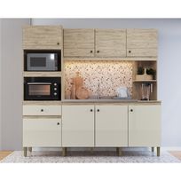 Conjunto Cozinha Modulada Completa THB Lovely 8 Peças - Noce/Bianco -  lojasbecker