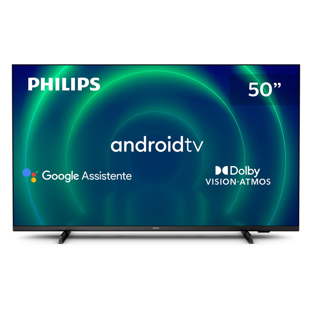 Smart TV Philips 50” LED UHD 4K 50PUG7406/78 Android TV Wi-Fi Bluetooth