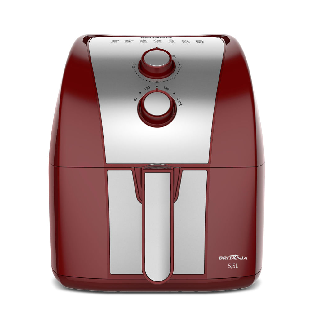 Fritadeira Britânia Air Fryer 5,5 litros BAF55A - Vermelha