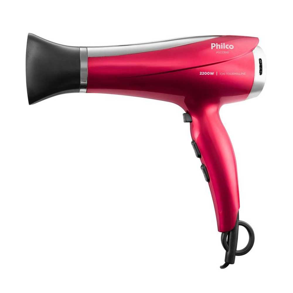 Secador de Cabelo Philco PSC2300 Ions Tourm 2200W - Vermelho