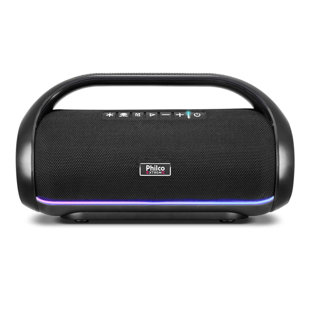 Caixa de Som Speaker Extreme Philco PBS220BT Flash Lights Bluetooth 5.3 - Preta