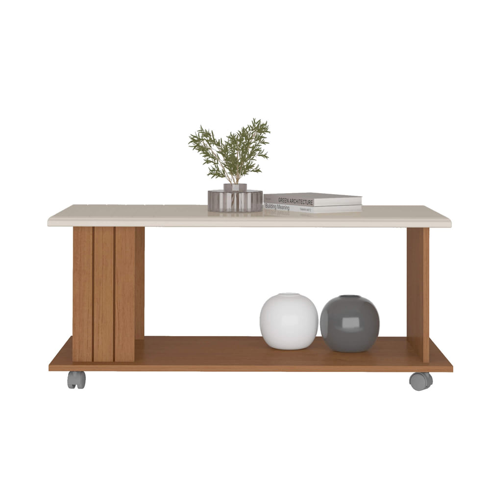 Mesa de Centro Artely Mila - Cinamomo/Off White