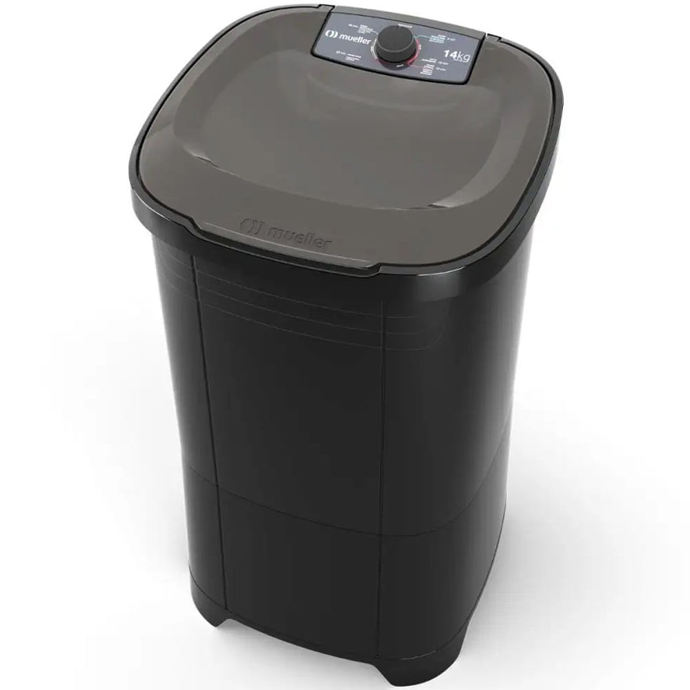 Lavadora de roupa Tanquinho Mueller semiautomático 14Kg - Preto