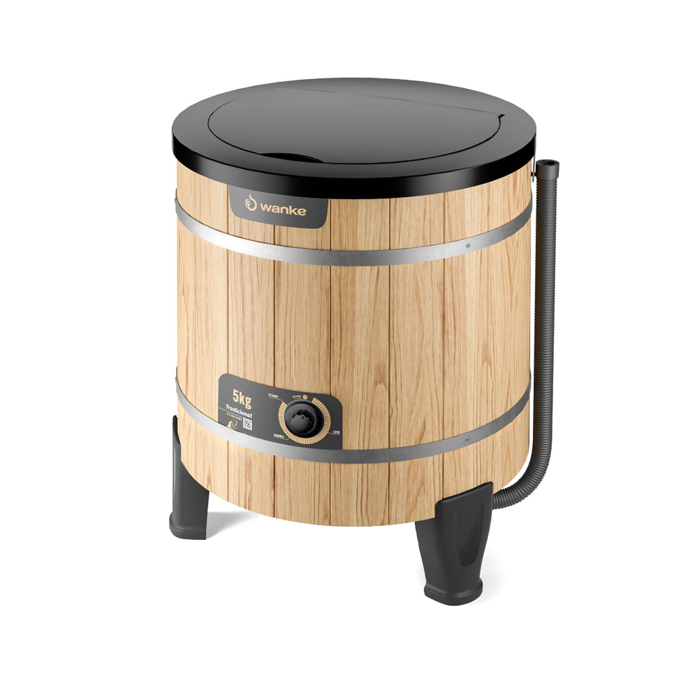 Lavadora de roupa semiautomática Wanke Tradicional 5 Kg - Madeira