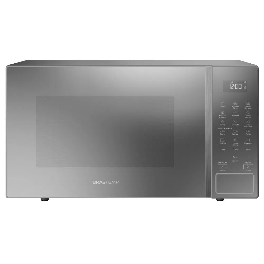 Micro-ondas Brastemp BMS46AR 32L com Menu Gourmet - Cinza Espelhado