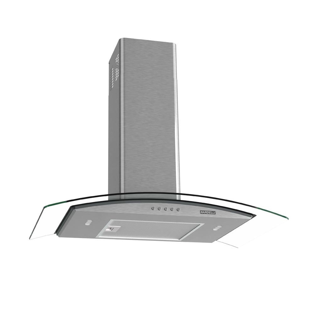 Coifa Nardelli Vidro Curvo Clean Kromanox 80cm