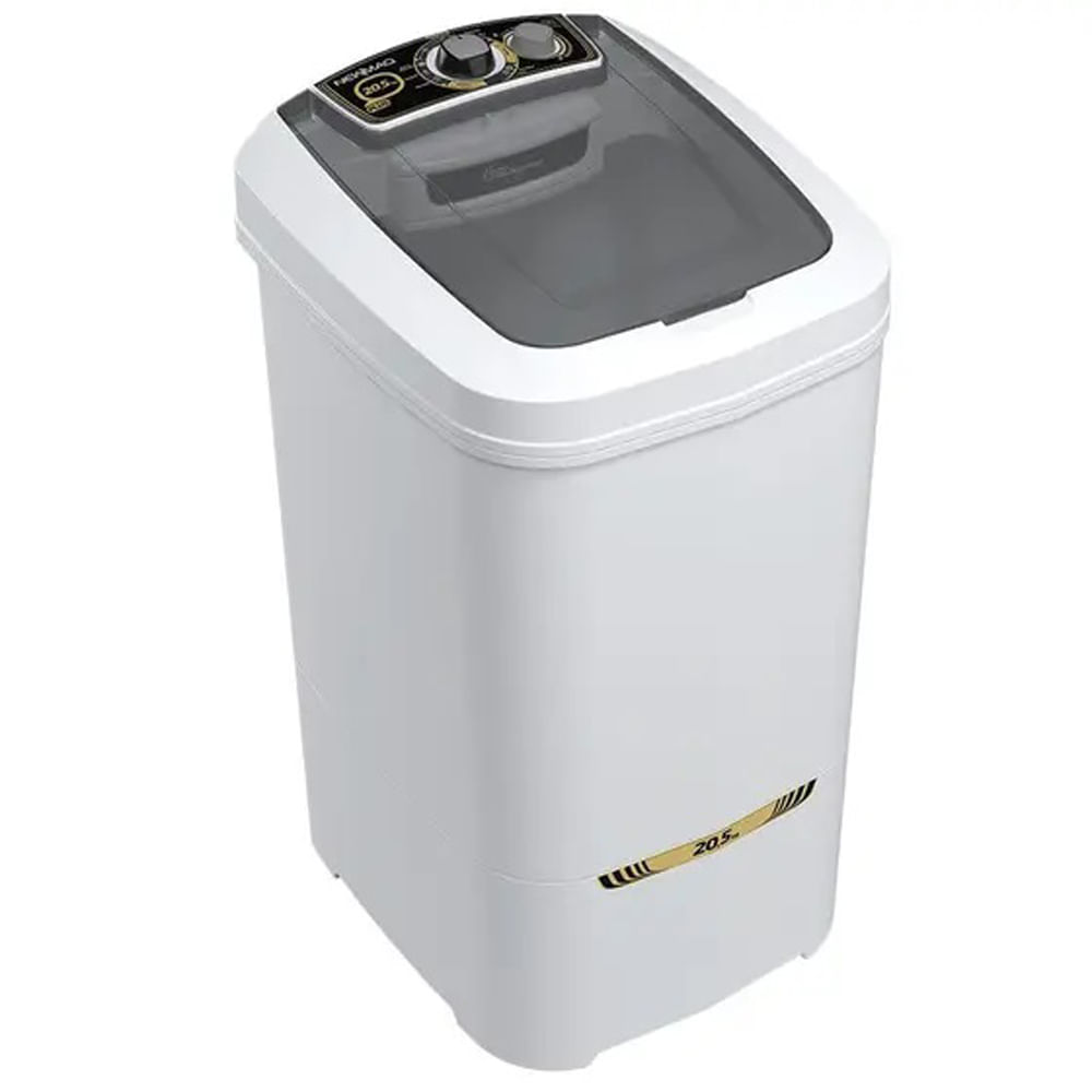 Lavadora de Roupa Semiautomática NewMaq Plus com Dreno 20,5 Kg – Branca