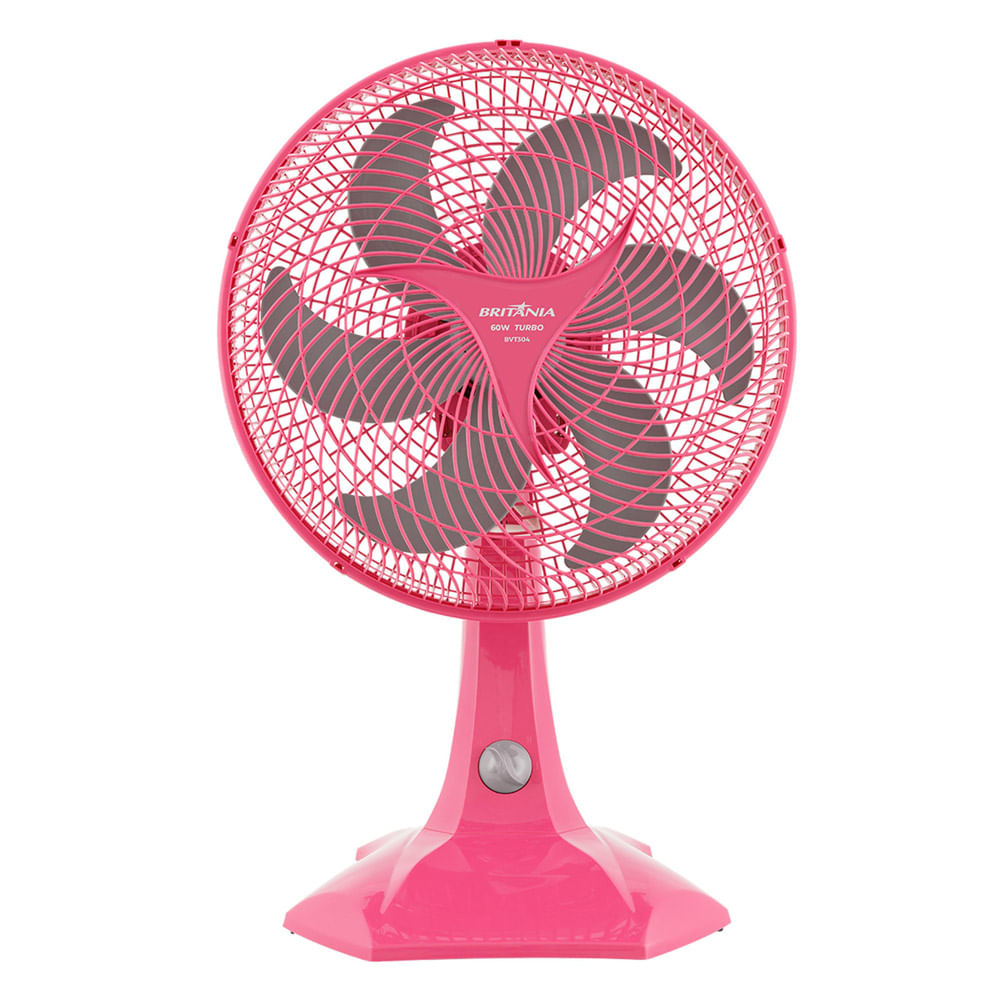Ventilador de Mesa 30cm Britânia BVT304 6 Pás - Rosa