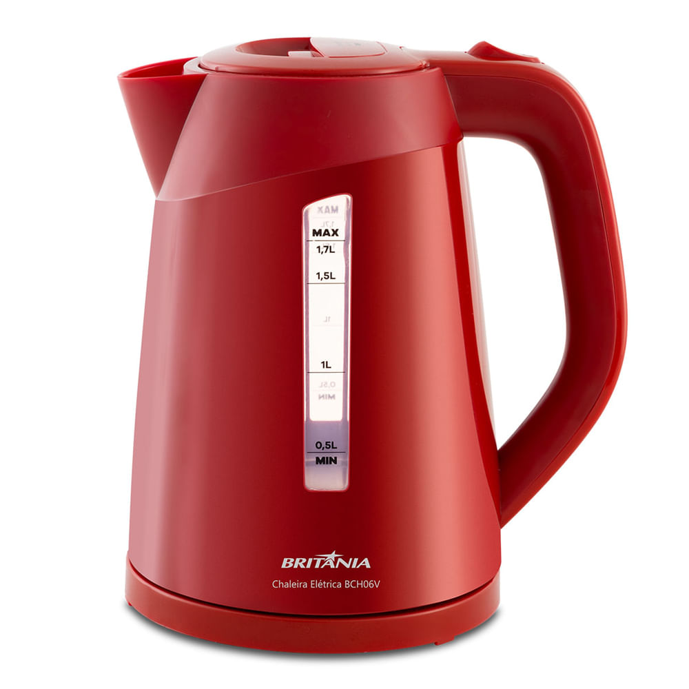 Chaleira Elétrica Britânia BCH06V 1,7L PVC Vermelha