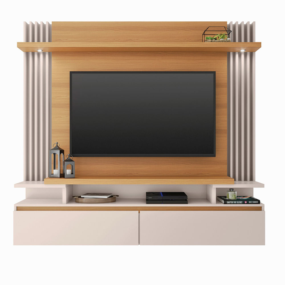Painel HB Cosmo para TVs até 55" - Cinamomo/Off White