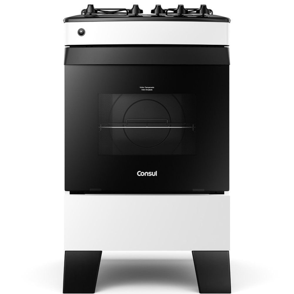 Fogão Consul 4 Bocas CFO4ZAB com Mesa Esmaltada - Branco