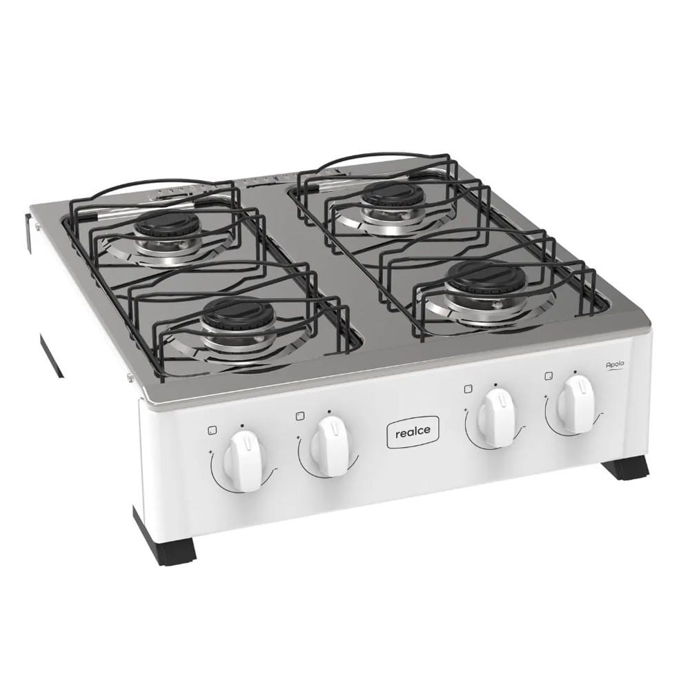 Fogão de Mesa Realce Apolo 4 Bocas - Branco