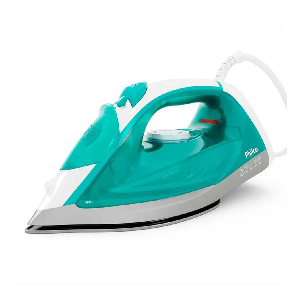 Ferro de Passar a Vapor Philco PFV71 Branco/Verde