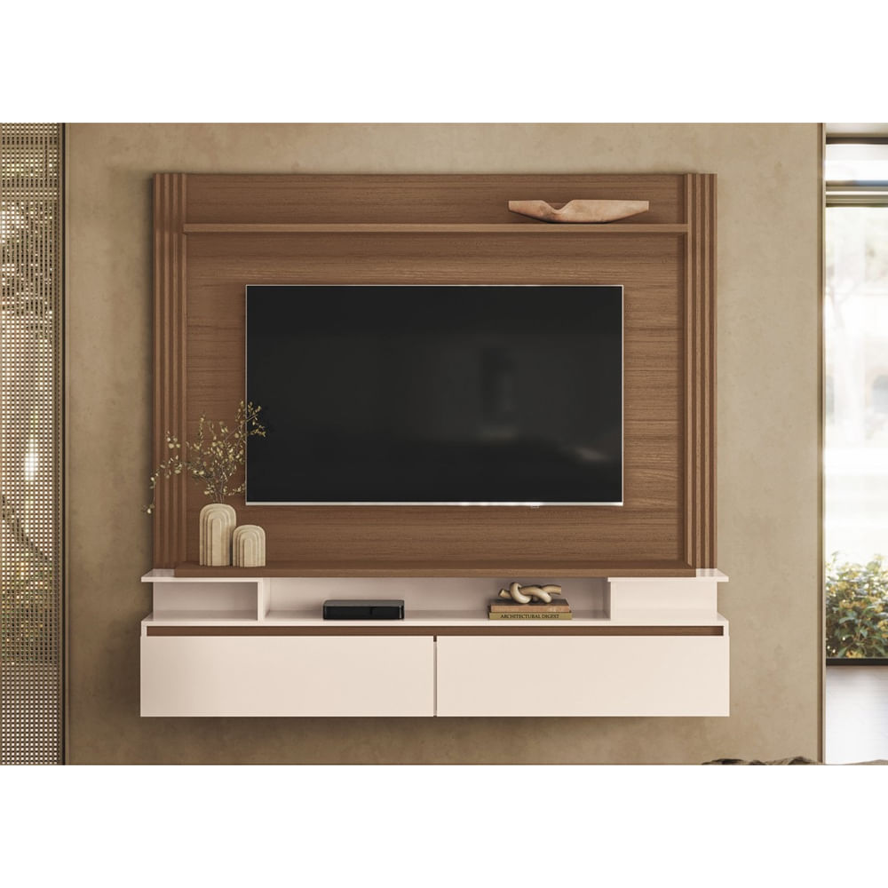 Painel para TV HB Astor 1.8 Castanho/Off White