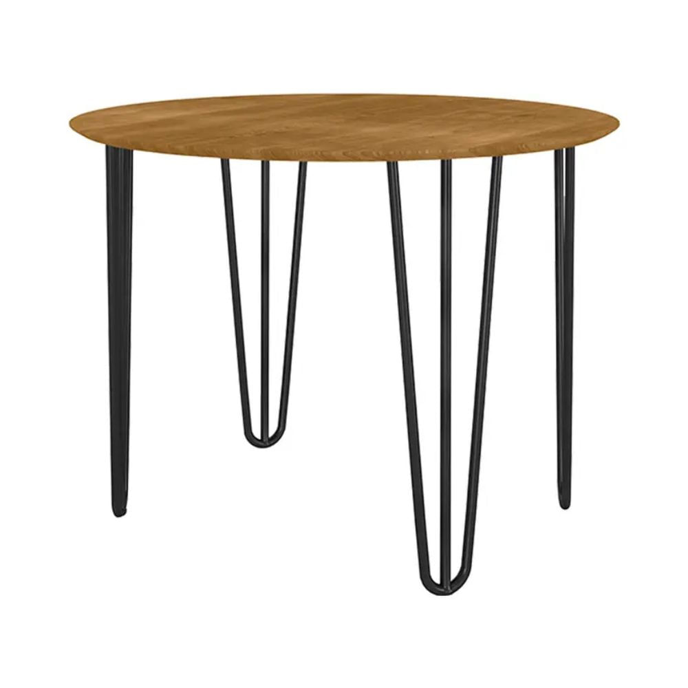 Mesa Fabone Versalhes Redonda MDF 1,05m Preto Fosco